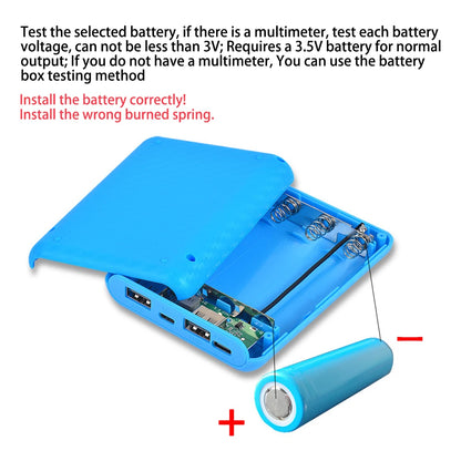 New Portable DIY Power Bank Box 4x18650 Battery Charger Case Fast Charging Case Solderless Power Bank Shell Batteries Charging