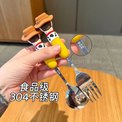 Toy Story 5 Spoon Fork Cutlery Set Woody Buzz Lightyear Jessie Forky Alien Cartoon Character Birthday Christmas Gift For Fans