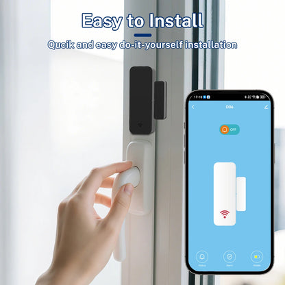 Tuya Zigbee WiFi Door Window Sensor Magnetic Security Smart Life Alexa Google Home Yandex