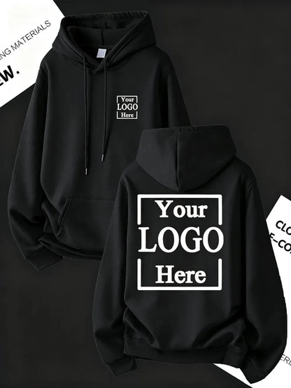 Customize Womens Hoodies Street Oversized Pocket Sweatshirts Hip Hop Unisex Tops DIY Your Logo/Graphic Pullovers Woman Clothes