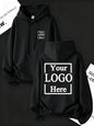 Customize Womens Hoodies Street Oversized Pocket Sweatshirts Hip Hop Unisex Tops DIY Your Logo/Graphic Pullovers Woman Clothes