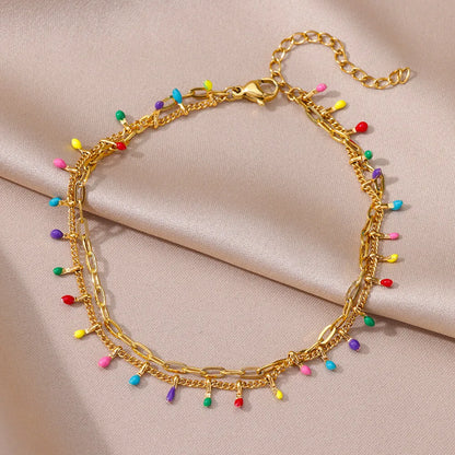 Stainless Steel Imitation Pearl Anklets for Women Gold Color Chain Ankle Bracelet Anklet Summer Beach Jewelry Accessories Gift