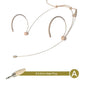 Beige Headset Mic Wireless Double Earhook Headworn Microphone 3.5mm 3 Pin Amplifier Voice Speaker Microphone Accessories