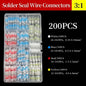 10 ~ 500pcs Solder Seal  Wire Connectors Kit Heat Shrink Butt Crimp Terminals Waterproof Electrical Cable Splice Connector