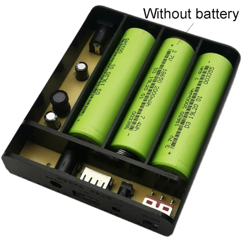 USB 5V for DC 9V 12V Output 3x 18650 Battery UPS DIY Power Bank Box for Router Cellphone Tablet Modem CCTV Camera