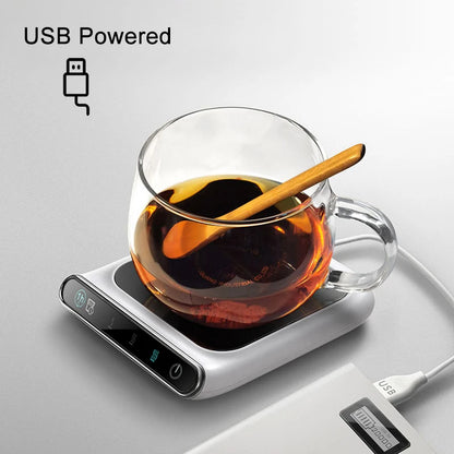 Mini Portable USB Cup Warmer Coffee Mug Heating Coaster 3 Gear 100°C Milk Tea Water Cup Heaters For Home Office Desk Heating Pad