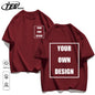 Men's Personalized T-shirt 100%Cotton Tee Custom Shirt Make Your Design Logo Text Men Women Design Your Gift Couple Tshirt