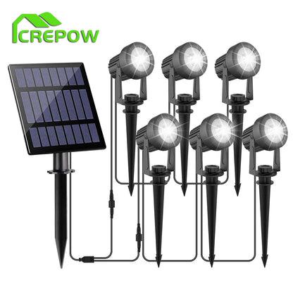 1/2/4/6 LEDS Solar Spotlight Outdoor Garden Wall Lamp for Tree Street Decor IP65 Waterproof LED Landscape Countyard Solar Light