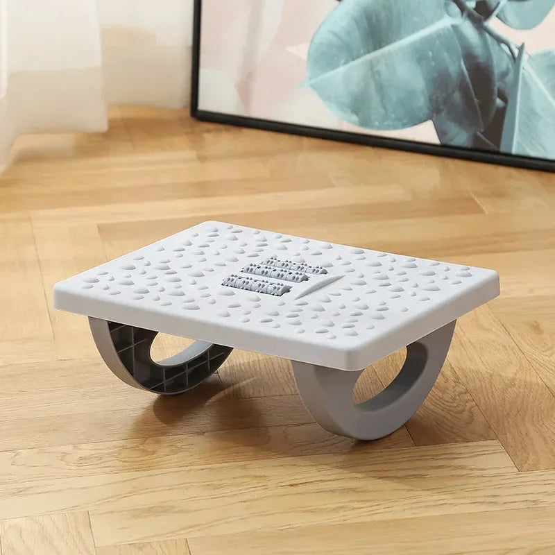 Ergonomic Under-Desk Foot Rest with Massage Rollers – Portable Foot Stool for Home & Office