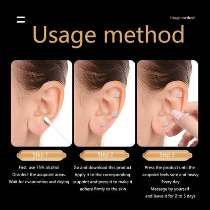 400patches Ear Care Seeds Acupuncture Auricular Disposable Ear Stickers Massage Therapy Needle Patch Auricular Auriculotherapy