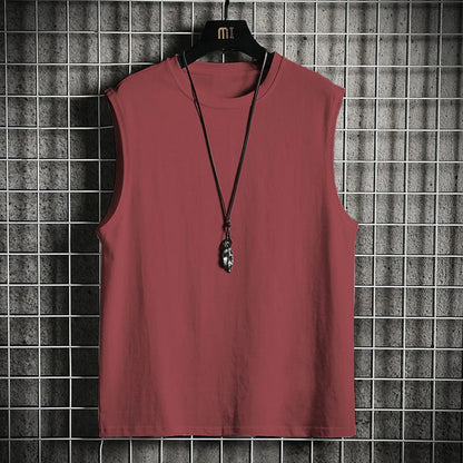 Men's Vest Sleeveless Muscle Tee Solid Blank Tank Breathable Comfortable T Shirt Hot Summer Gym Top