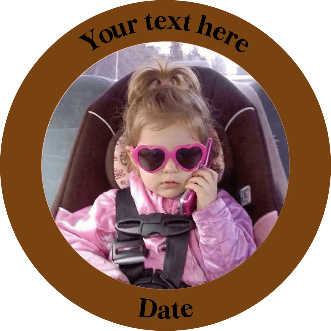 Custom Photo Stickers Personalized Waterproof Round Text Labels Custom Image Birthday Party Gift Wrapping Decor DIY Souvenir Kit