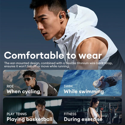 Lenovo S106 True Bone Conduction Wireless Earphones Bluetooth 6.0 IPX8 Swimming Headphones Waterproof Sports Cycling Headset New