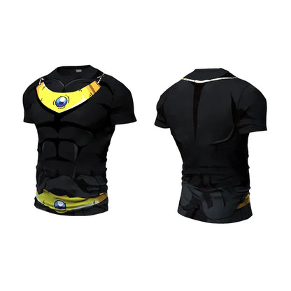 New Cosplay Printed Clothing Fitness Running T shirt Men O-Neck Cartoon Bodybuilding Sport Shirts Tops Gym Men T shirt