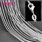 Authentic 5PCS Solid 925 Sterling Silver Jewelry Chains Necklace with Lobster Clasps fit Men Women Pendant 18 Designs 16-30 Inch