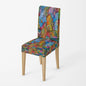 Home chair cover Oil painting style kitchen chairs Coversadjustable dining elastic fabricchairs covers chair cover for wedding