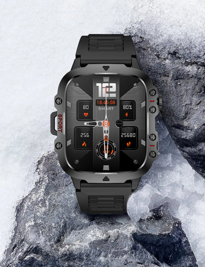 LIGE Outdoor Men's Sports Smart Watch 2.01 inch HD Screen Fitness Monitor Bluetooth Call Smartwatch For Men Women Holiday Gifts