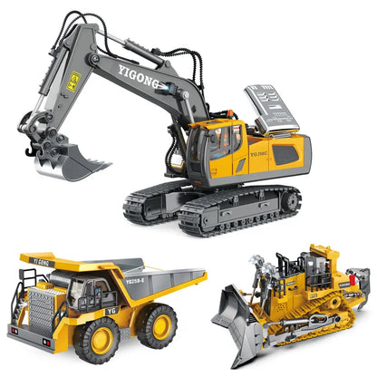 Children RC Car Toys Remote Control Car Toys For Boys Radio Control Excavator Dump Truck Bulldozer Electric Car Kids Toys Gift
