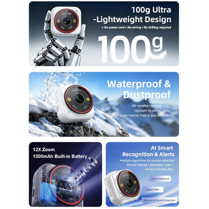 LS VISION 4G Pocket AOV Mini Camera 5MP Outdoor 24/7 Video Record Battery Security Camera Portable Action Vlog Sports Travel Cam