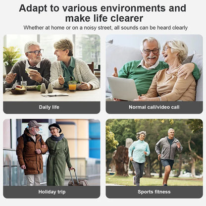 Digital 16-Channel Rechargeable hearing aids Multi-Mode BTE Hearing Aid High Performance Concealed In-Ear for Seniors