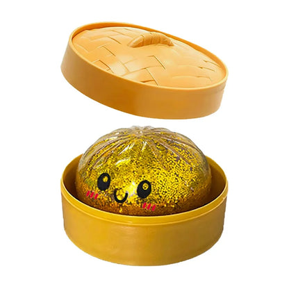 Glitter dumpling squishies Glitter Dumpling Squishy with Box Dumplings Sensory Dumpling Pressure Toy for Stress Relief