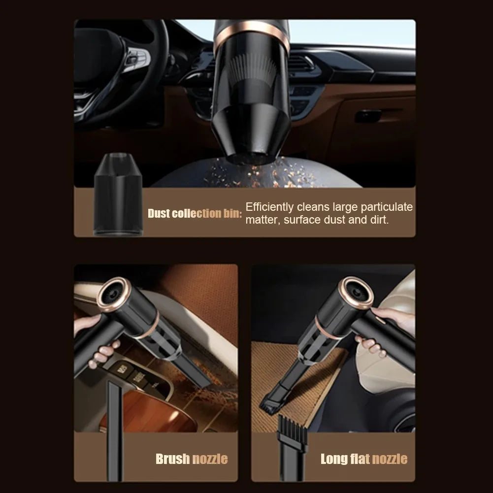 5 in 1 Car Vacuum Car Vacuum Cleaner Multi-Function Handheld Car Vacuum 45000pa Powerful Car Suction Machine for Home Office