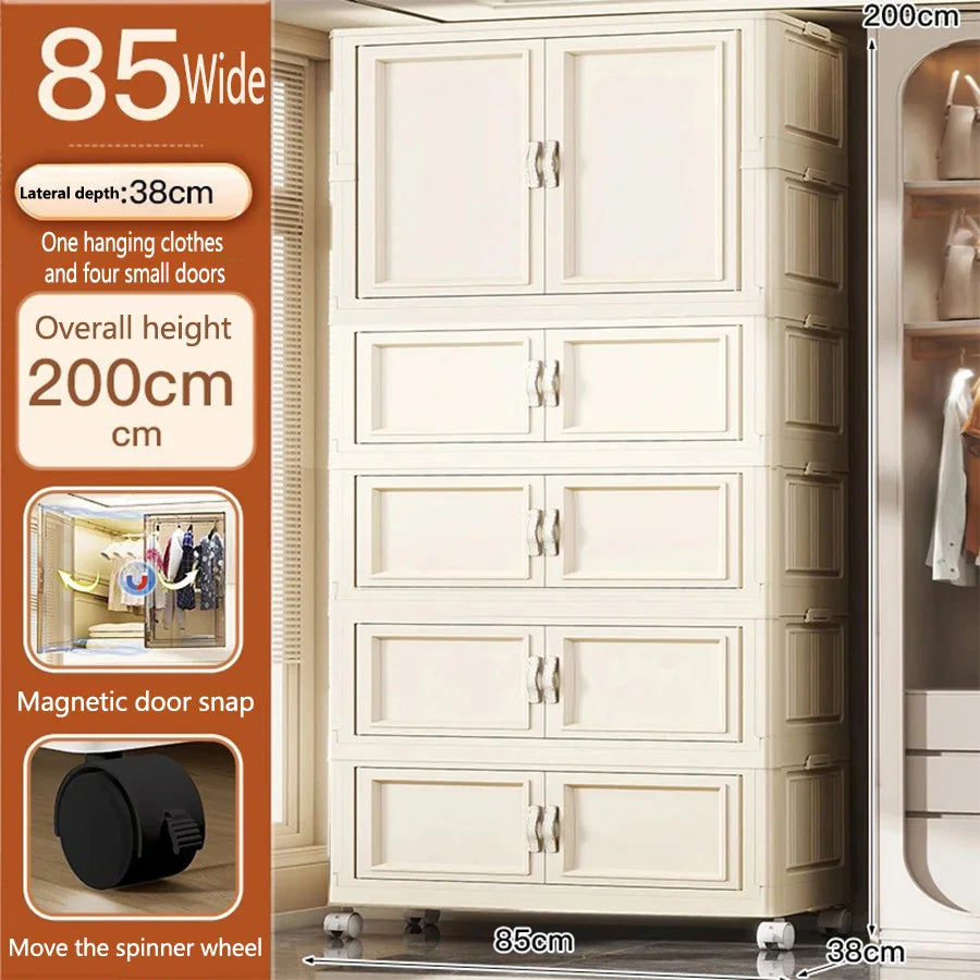 Home Use Baby Closet Easy Assembly Bedroom Storage Cabinet Thickened Children's Clothes Organizer Infant Wardrobe