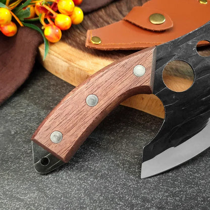 2024new Outdoor Pick Bones Dedicated Knife Hand-Forged Meat Cutting Knife Slaughter Professional Meat Selling Knife