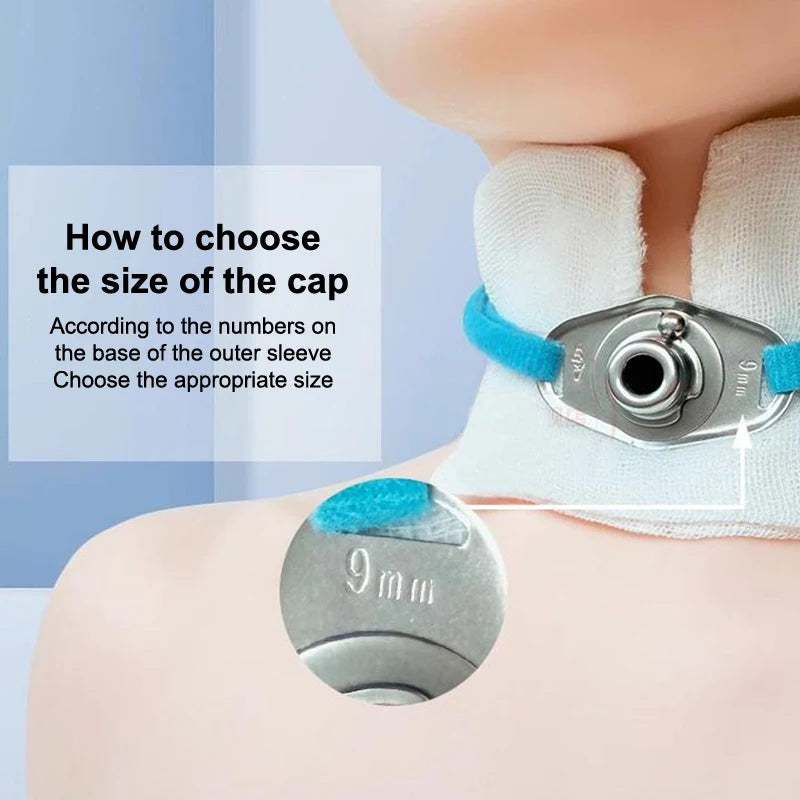 Multiple Sizes Tracheostomy Tube Holder Silicone Plug Reusable Trach Silicone Sleeve Sealing Cap Suitable For Tracheostomy Tube