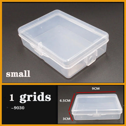 Transparent Plastic Box Screw Compartment Box Jewelry Earring Display Case Container Clear Terminal Organizer Tool Storage boxes