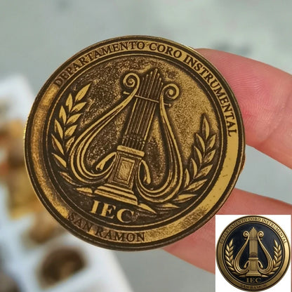Custom Lapel Pin Laser Engraving Custom Image Logo Metal Brooch Available Personalized Souvenir Badge for Music Choir Club Gift
