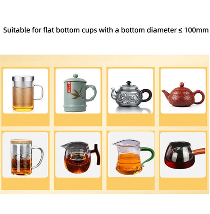 110V/220V Cup Heater Mug Warmer 100°C Hot Tea Makers Warmer Coaster 5 Gear Temperature Cup Heaters Coffee Milk Tea Heating Pad