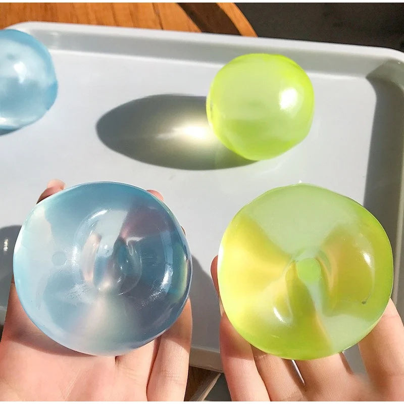 1/3pcs Cute Translucent Coconut Oil Squeeze Ball Appearance Plasticity Slow Rebound Stress Relief Fidget For Kids & Adult 6*6CM