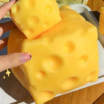Giant Cheese Squeeze Toy Extra Large Slow Rebound Squishy Fidget Toy Shapeable Venting Stress Relief Ball Gifts for Adults