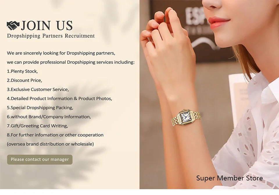 Ladies Luxury Gold Quartz Watch Fashion Diamond Set Square Crystal Design Women Watches Casual Skeleton Clock Dress Wristwatches