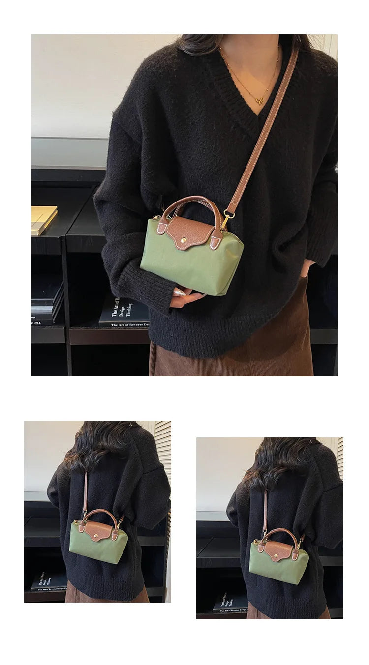 Retro Casual Fashion Ladies Shoulder Bag Stylish Trendy Crossbody Bag Quality Small Square Bag Urban Minimalist Style Polyest...