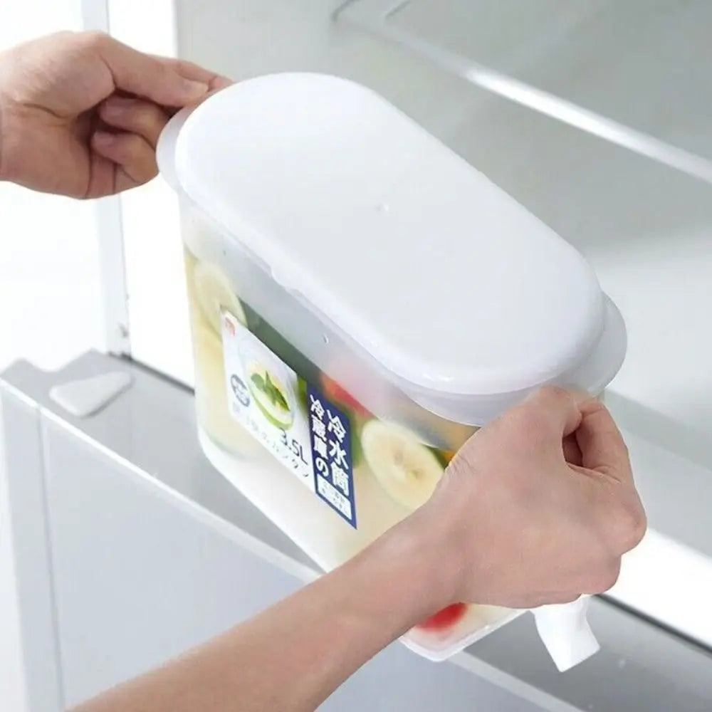 New Plastic Cold Water Jug 3.5L With Tap Drink Water Kettle Cold Water Container Fruit Teapot Refrigerator