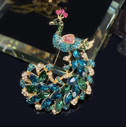 Baroque Luxury Peacock and Phoenix Design Brooches for Men and Women, Jewelry, Fashion Accessories, and Party Gifts