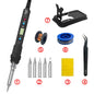 LEFAVOR 80W Digital display soldering iron welding set C/F switching calibration temperature 100-500C home repair DIY