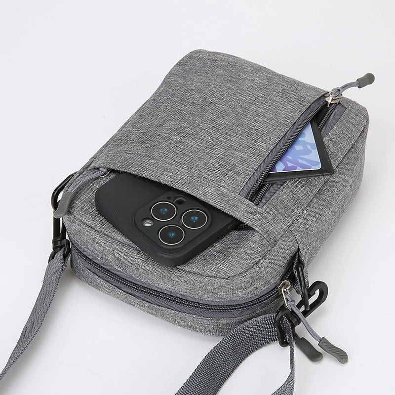 Lightweight Crossbody Bag Men Women Phone Water Resistant Nylon Commuter Travel Student Wallet Card Holder Mini Purse