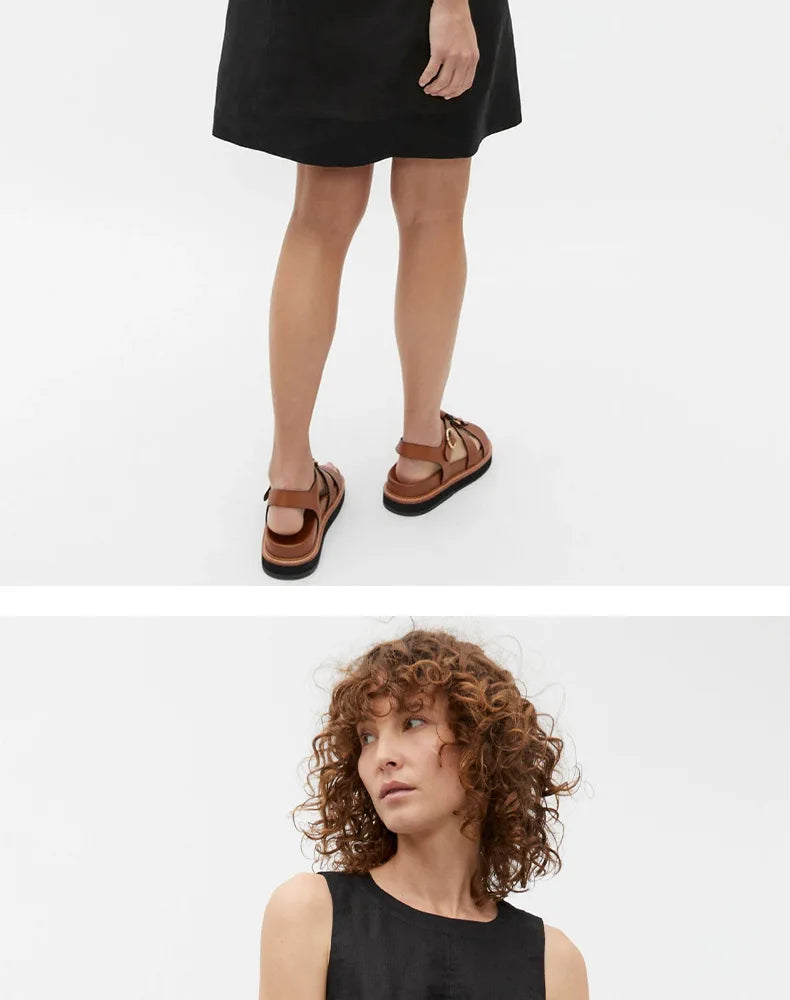 Classic Solid Color Cotton-Linen Women's Dress New Arrival Simple Sleeveless Tank Dress Casual Round-Neck Summer Dresses