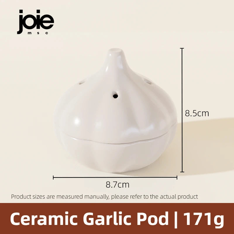 Joie Garlic Storage Box Moisture Proof Anti-mold Ventilation Ceramic Storage Jar Chili Ginger Storage Box Organizer