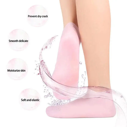 1-5pairs Moisturizing Foot Socks,Silicone Socks for Dry Cracked Feet Women's Foot Socks Cracked Dead Skin Remove Protector