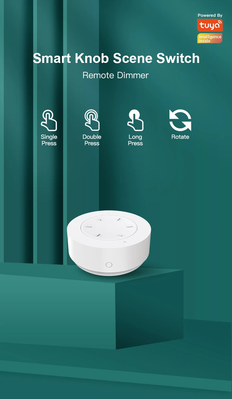 Works with Tuya Zigbee Smart Scene Switch Button 4 Gang 12 Scene Switch Push Button Controller in Smart Life App ZigBee Gateway