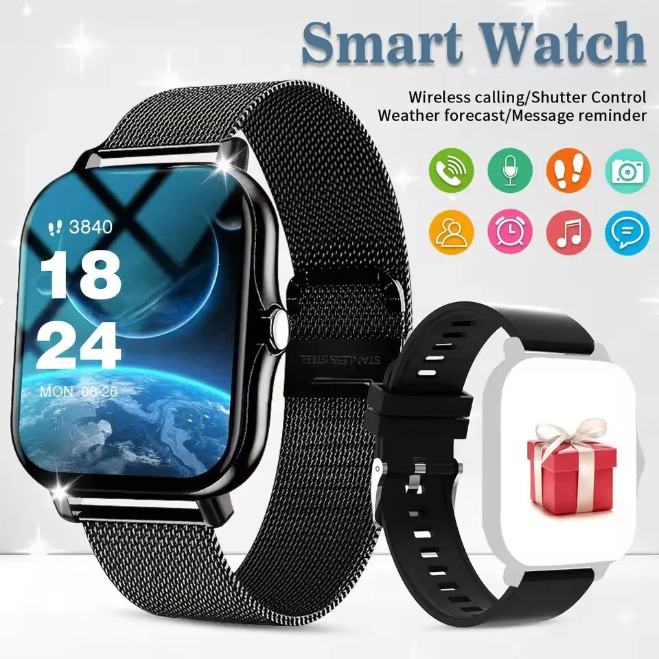 2026 New Smart Watch for Men Women Gift 1.83-inch Full Touch Screen Sports Fitness Watch Bluetooth Call Digital Smartwatch HW12