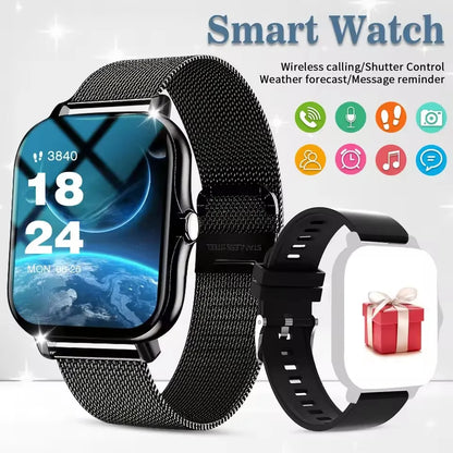 2026 New Smart Watch for Men Women Gift 1.83-inch Full Touch Screen Sports Fitness Watch Bluetooth Call Digital Smartwatch HW12
