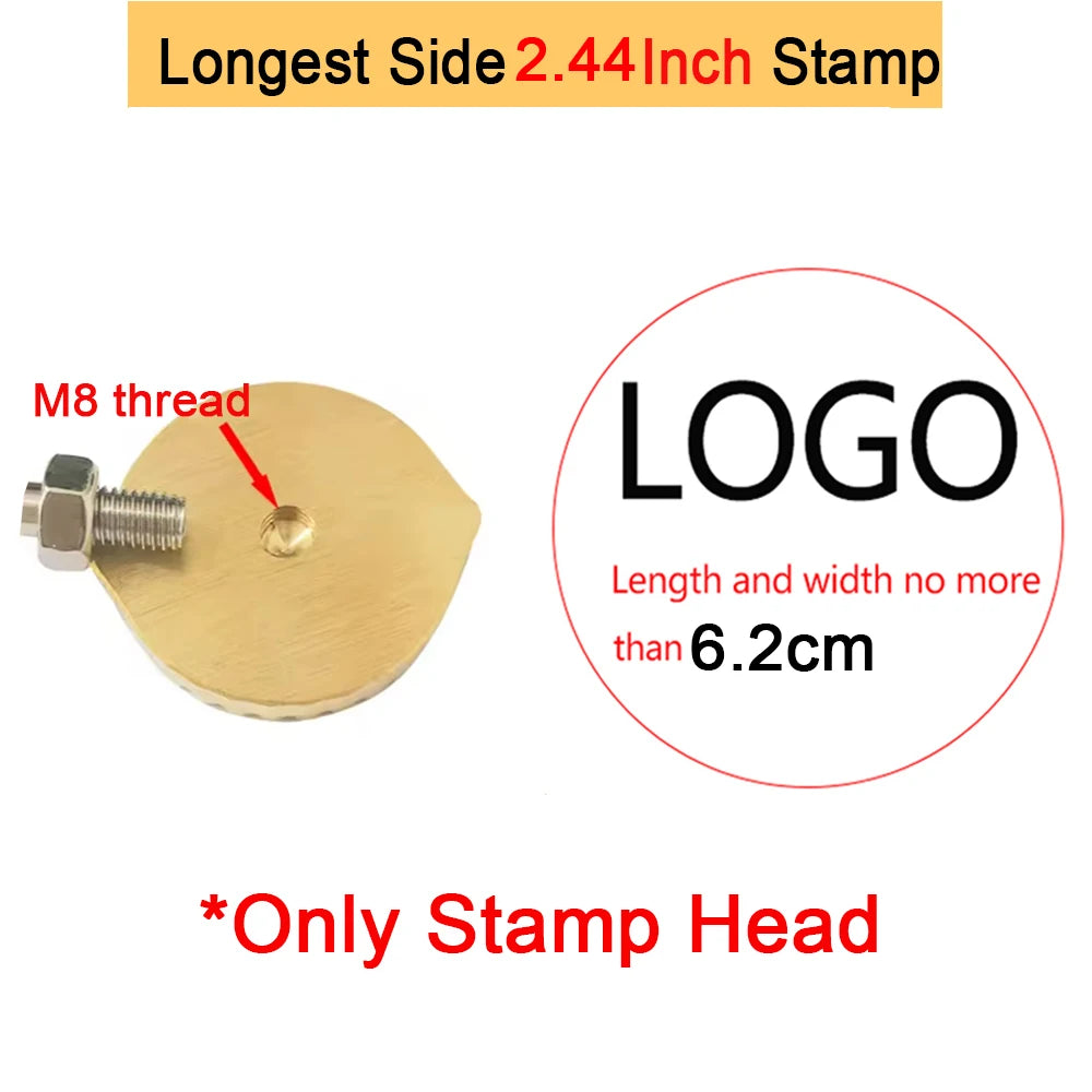 Custom Brass Stamp For Leather, Leather Branding Iron, Custom LOGO Text Leather Embossing Tool, Cold Press Handle Leather Stamp,