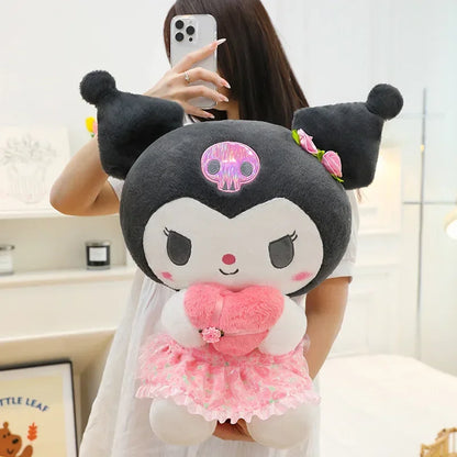 60cm Sanrio Kuromi Melody Hello Kitty Plush Toy Kawaii Cartoon Big Size KT Cat Plush Doll Soft Stuffed Pillow Kids Birthday Gift