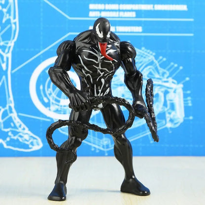 Avenger Hero Venom Deadpool Steel Spider-Man Doll Model Hand-made Ornaments Toys Anime Anime Figure