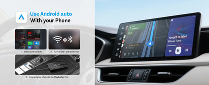 Ottocast Play2Video Pro 2026 Wireless Android Auto & CarPlay AI Box In-Car Video Streaming YouTube Netflix IPTV USB Plug & Play